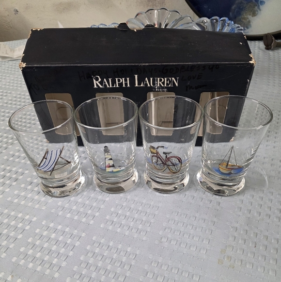Ralph Lauren Cary Collection Shot Glasses Lot Of 4 Vintage Ralph Lauren.